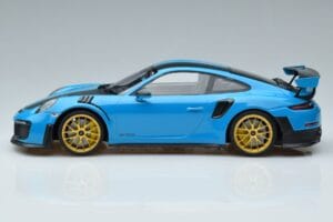 Porsche 911 991.2 GT3 RS Weissach Package Miami Sininen Kultavanteet Minichamps 1:18 153068310 Metalli — kuva 3 / 6