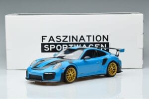 Porsche 911 991.2 GT3 RS Weissach Package Miami Sininen Kultavanteet Minichamps 1:18 153068310 Metalli — kuva 6 / 6