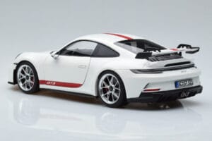 Porsche 911 992 GT3 Valkoinen Norev 1:18 187306 Metalli — kuva 6 / 7