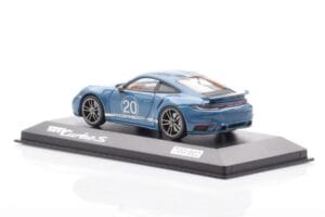 Porsche 911 992 Turbo S Oslo Sininen Minichamps 1:43 WAP0209050N001 Metalli — kuva 3 / 4