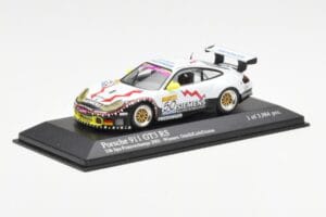 Porsche 911 996 GT3 RS Siemens #50 M. Ortelli / M. Lieb / R. Dumas 24 Hours of Spa 2003 Winners Minichamps 1:43 400036950 Met — kuva 2 / 4