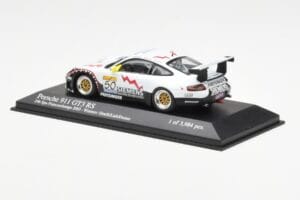 Porsche 911 996 GT3 RS Siemens #50 M. Ortelli / M. Lieb / R. Dumas 24 Hours of Spa 2003 Winners Minichamps 1:43 400036950 Met — kuva 3 / 4