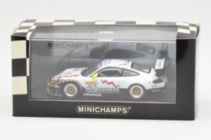 Porsche 911 996 GT3 RS Siemens #50 M. Ortelli / M. Lieb / R. Dumas 24 Hours of Spa 2003 Winners Minichamps 1:43 400036950 Met — kuva 4 / 4