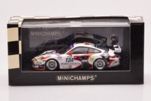 Porsche 911 997 GT3 Cup #124 Mattheus / Geoffroy / Vanbellingen / Fumal 24 Hours of Spa 2005 Minichamps 1:43 400056224 Metall — kuva 4 / 4
