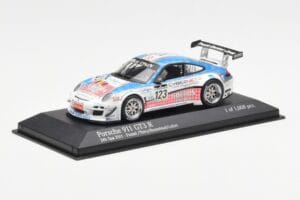 Porsche 911 997 GT3 R Cybernet #123 Fumal / Thiry / Rosenlad / Lefort 24 Hours of Spa 2011 Minichamps 1:43 400118923 Metalli — kuva 2 / 4