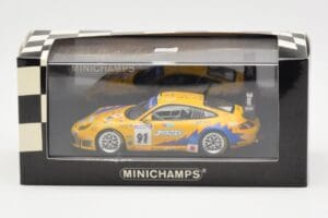 Porsche 911 997 GT3 RS T2M #91 Yamagishi / Fournoux / Konopka 24 Hours of Le Mans 2006 Minichamps 1:43 400066991 Metalli — kuva 4 / 4