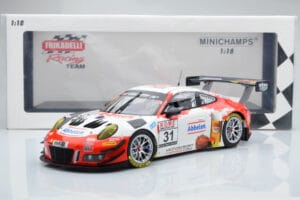 Porsche 911 GT3 R Frikadelli Racing Team #31 M. Arnold / I. Fernandez Winners VLN Round 3 2018 Minichamps 1:18 153186991 Meta — kuva 6 / 6