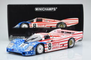 Porsche 956L Spirit of America #8 G. Follmer / J. Morton / K. Miller 24 Hours of Le Mans 1986 Minichamps 1:18 180866508 Metal — kuva 8 / 8