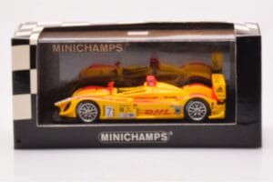 Porsche RS Spyder LMP2 #7 R. Dumas / T. Bernhard / E. Collard Sebring 12 Hours Winners 2008 Minichamps 1:43 400086807 Metalli — kuva 4 / 4