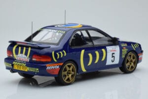 Subaru Impreza 555 #5 C. Sainz / L. Moya Tour de Corse 1995 IXO 1:18 18RMC063A Metalli — kuva 2 / 6
