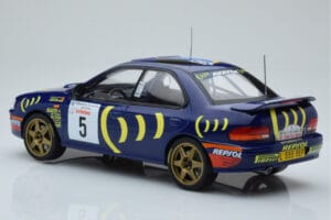 Subaru Impreza 555 #5 C. Sainz / L. Moya Tour de Corse 1995 IXO 1:18 18RMC063A Metalli — kuva 5 / 6