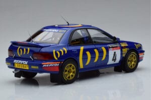 Subaru Impreza #4 C. McRae / D. Ringer Winner RAC Rally 1994 Kyosho 1:18 08962A Metalli — kuva 3 / 9