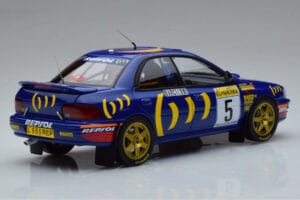 Subaru Impreza #5 C. Sainz / L. Moya 2nd Place Rally Monte Carlo 1995 Kyosho 1:18 08962B Metalli — kuva 3 / 9