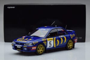 Subaru Impreza #5 C. Sainz / L. Moya 2nd Place Rally Monte Carlo 1995 Kyosho 1:18 08962B Metalli — kuva 9 / 9