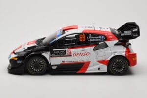 Toyota GR Yaris Rally1 #69 K. Rovanpera / J. Halttunen Rally Monte Carlo World Champion 2023 IXO 1:18 18RMC152B Metalli — kuva 3 / 6
