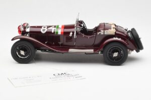Alfa Romeo 1750 GS Spider #84 T. Nuvolari / B. Guidotti Mille Miglia Winner 1930 CMC 1:18 M-141 Metalli — kuva 3 / 6