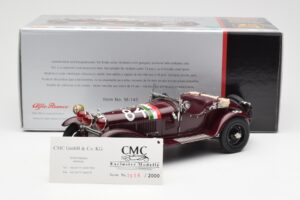 Alfa Romeo 1750 GS Spider #84 T. Nuvolari / B. Guidotti Mille Miglia Winner 1930 CMC 1:18 M-141 Metalli — kuva 6 / 6
