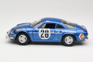 Alpine A110 1600S #28 Alpine-Renault O. Andersson / D. Stone Rally Monte Carlo 1971 Maisto 1:18 56033 Metalli — kuva 4 / 8