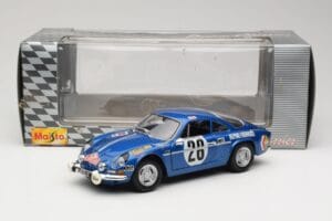 Alpine A110 1600S #28 Alpine-Renault O. Andersson / D. Stone Rally Monte Carlo 1971 Maisto 1:18 56033 Metalli — kuva 8 / 8