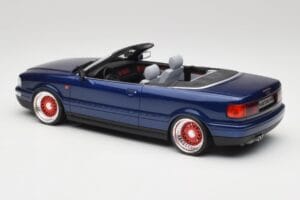 Audi 80 B4 Cabriolet Ming Sininen Metallic Custom Wheels Otto 1:18 OT806-C Hartsi — kuva 5 / 6