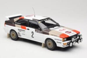 Audi Quattro A1 #2 H. Mikkola / A. Hertz Audi Sport Rally Monte Carlo 1983 Minichamps 1:18 155831102 Metalli — kuva 4 / 6