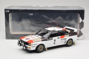 Audi Quattro A1 #2 H. Mikkola / A. Hertz Audi Sport Rally Monte Carlo 1983 Minichamps 1:18 155831102 Metalli — kuva 6 / 6