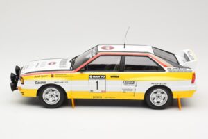 Audi Quattro A2 Audi Sport #1 W. Röhrl / C. Geistdörfer DNF Sanyo Rally of New Zealand 1984 Minichamps 1:18 155841101 Metalli — kuva 3 / 6