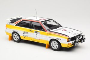 Audi Quattro A2 Audi Sport #1 W. Röhrl / C. Geistdörfer DNF Sanyo Rally of New Zealand 1984 Minichamps 1:18 155841101 Metalli — kuva 4 / 6
