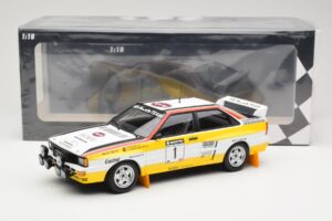 Audi Quattro A2 Audi Sport #1 W. Röhrl / C. Geistdörfer DNF Sanyo Rally of New Zealand 1984 Minichamps 1:18 155841101 Metalli — kuva 6 / 6
