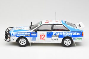 Audi Quattro A2 #12 H. Wittmann / R. Diekmann Safari Rally 1984 Sun Star 1:18 4246 Metalli — kuva 4 / 8