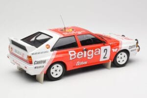 Audi Quattro A2 #2 B. Waldegård / H-T. Thorszelius Belga Team Winners Boucles de Spa 1985 Minichamps 1:18 155851102 Metalli — kuva 2 / 6