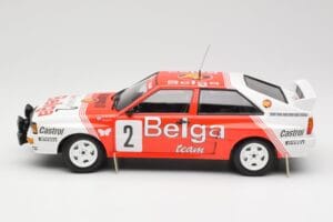 Audi Quattro A2 #2 B. Waldegård / H-T. Thorszelius Belga Team Winners Boucles de Spa 1985 Minichamps 1:18 155851102 Metalli — kuva 3 / 6