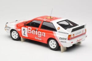 Audi Quattro A2 #2 B. Waldegård / H-T. Thorszelius Belga Team Winners Boucles de Spa 1985 Minichamps 1:18 155851102 Metalli — kuva 5 / 6