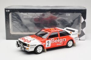 Audi Quattro A2 #2 B. Waldegård / H-T. Thorszelius Belga Team Winners Boucles de Spa 1985 Minichamps 1:18 155851102 Metalli — kuva 6 / 6