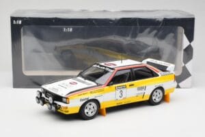 Audi Quattro A2 #3 S. Blomqvist / B. Cederberg Audi Sport Winners Sanyo Rally of New Zealand 1984 Minichamps 1:18 155841103 M — kuva 6 / 6