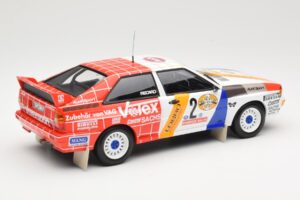 Audi Quattro A2 Schmidt Motorsport #2 H. Demuth / W. Lux Winners Hunsrück Rally 1984 Minichamps 1:18 155841102 Metalli — kuva 2 / 6