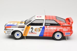 Audi Quattro A2 Schmidt Motorsport #2 H. Demuth / W. Lux Winners Hunsrück Rally 1984 Minichamps 1:18 155841102 Metalli — kuva 3 / 6