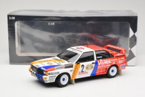 Audi Quattro A2 Schmidt Motorsport #2 H. Demuth / W. Lux Winners Hunsrück Rally 1984 Minichamps 1:18 155841102 Metalli — kuva 6 / 6