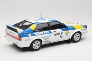 Audi Quattro #4 S. Blomqvist / B. Cederberg Audi Sport Sweden Winners International Swedish Rally 1982 Minichamps 1:18 155821 — kuva 2 / 6