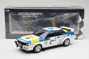 Audi Quattro #4 S. Blomqvist / B. Cederberg Audi Sport Sweden Winners International Swedish Rally 1982 Minichamps 1:18 155821 — kuva 6 / 6