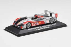 Audi R10 TDI #1 R. Capello / A. McNish / T. Kristensen 24 Hours of Le Mans 2007 Minichamps 1:43 5020700243 Metalli — kuva 2 / 4