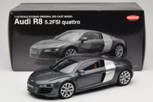 Audi R8 5.2 FSI Quattro Daytona Grey Kyosho 1:18 09216DG Metalli — kuva 7 / 7