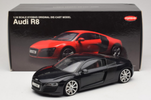 Audi R8 Musta Kyosho 1:18 09213BK Metalli — kuva 8 / 8