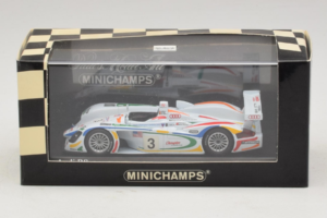Audi R8 LMP #3 J. Herbert / R. Kelleners 24 Hours of Le Mans 2001 Minichamps 1:43 400010903 Metalli — kuva 5 / 5