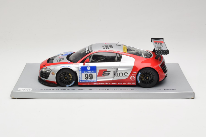 Audi R8 LMS #99 F. Biela / P. Kaffer / M. Fässler / M. Hennerici Phoenix Racing 24 Hours Nürburgring 2009 Spark 1:18 18S041 H