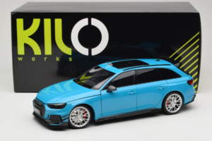 Audi RS4 B9 Avant Darwin Pro Sininen Kilo Works 1:18 KLW002303 Metalli — kuva 8 / 8
