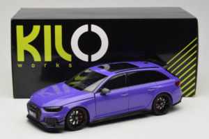 Audi RS4 B9 Avant Darwin Pro Violetti Kilo Works 1:18 KLW002301 Metalli — kuva 8 / 8