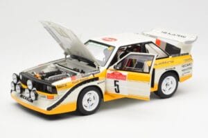 Audi Sport Quattro S1 #5 W. Rohrl / C. Geistdorfer Rally Sanremo Winner 1985 AUTOart 1:18 88503 Komposiitti — kuva 2 / 8