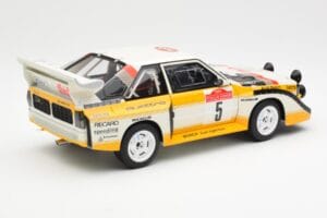 Audi Sport Quattro S1 #5 W. Rohrl / C. Geistdorfer Rally Sanremo Winner 1985 AUTOart 1:18 88503 Komposiitti — kuva 3 / 8