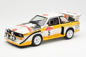 Audi Sport Quattro S1 #5 W. Rohrl / C. Geistdorfer Rally Sanremo Winner 1985 AUTOart 1:18 88503 Komposiitti